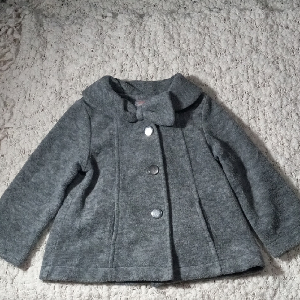 🔥Kids Gymboree Charcoal Gray Pea Coat Sweater Size 2T- 3T Girl
